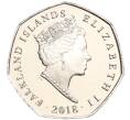 Монета 50 пенсов 2018 года Фолклендские острова «Королевский пингвин» (Цветное покрытие) (Артикул M2-60695)