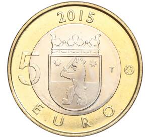 5 евро 2015 года Финляндия «Исторические регионы Финляндии (Животные) — Сатакунта» — Фото №2