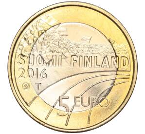 5 евро 2016 года Финляндия «Спорт — Хоккей» — Фото №2