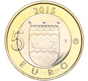 5 евро 2015 года Финляндия «Исторические регионы Финляндии (Животные) — Уусимаа» — Фото №2