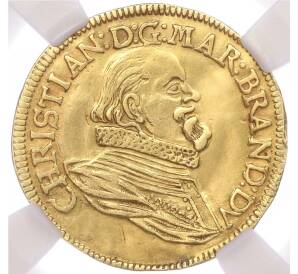 1 дукат 1642 года Бранденбург-Байройт (Маркграф Кристиан) — в слабе ННР (XF details) — Фото №1