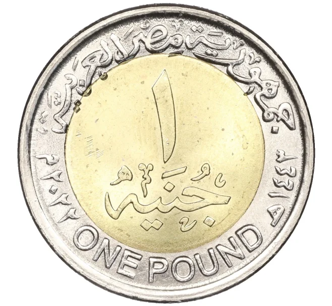 Монета 1 фунт 2022 года Египет «150 лет Национальной библиотеке и архива Египта» (Артикул M2-60759)