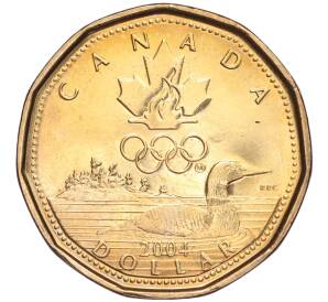 1 доллар 2004 года Канада «XXVIII летние Олимпийские Игры 2004 в Афинах» — Фото №1