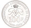 Монета 100 франков 1999 года Монако «50 лет правлению Ренье III» (Артикул M2-60845)