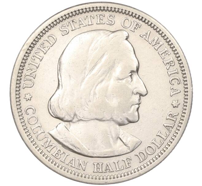 Монета 1/2 доллара (50 центов) 1893 года США «Колумбийская выставка в Чикаго» (Артикул K27-82479)