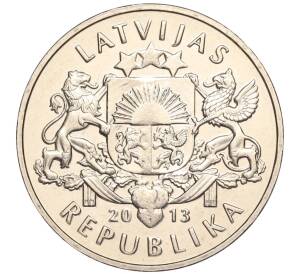 1 лат 2013 года Латвия «Паритет монет» — Фото №2