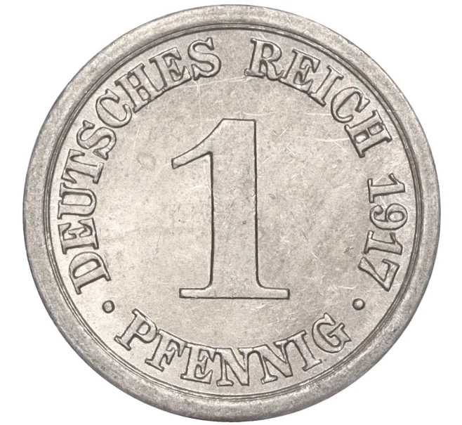 Монета 1 пфенниг 1917 года E Германия (Артикул K27-82756)