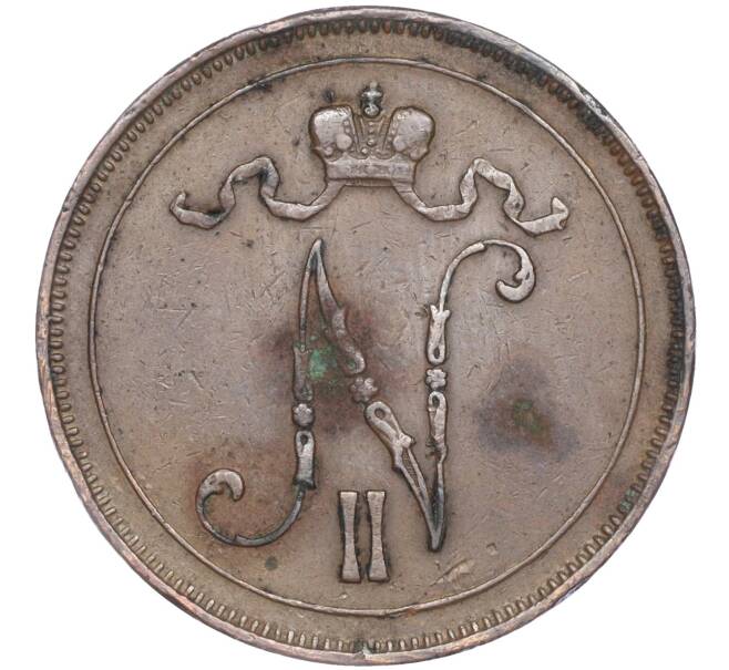 Монета 10 пенни 1907 года Русская Финляндия (Артикул M1-50569)