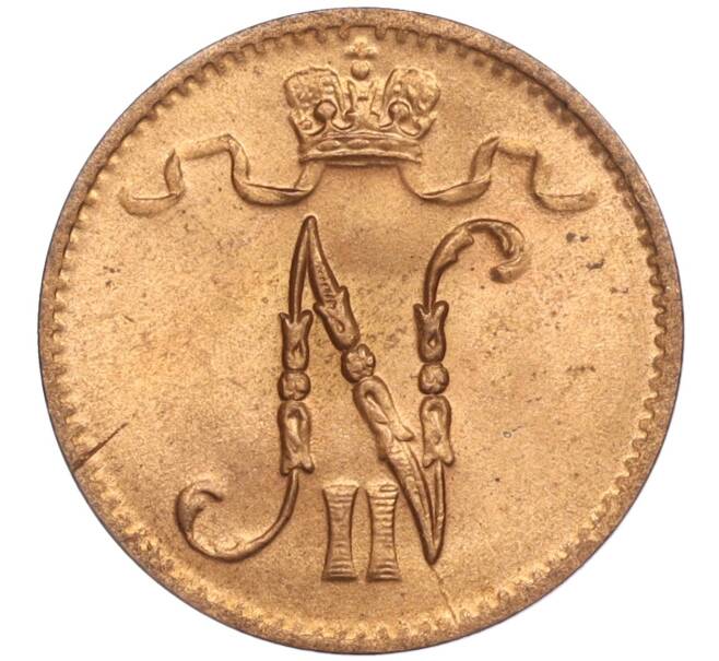 Монета 1 пенни 1916 года Русская Финляндия (Артикул M1-50572)