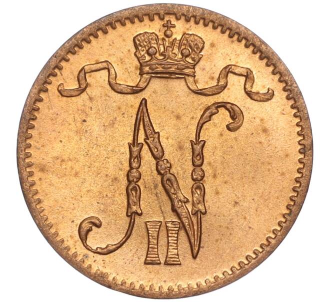 Монета 1 пенни 1916 года Русская Финляндия (Артикул M1-50575)