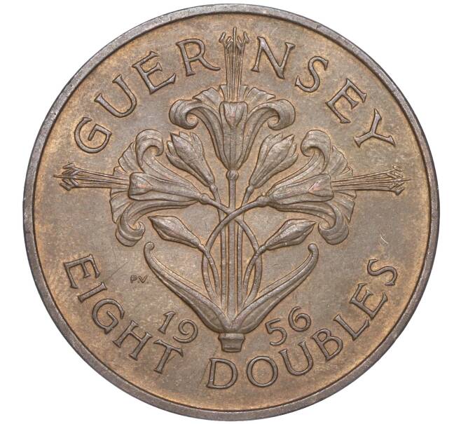 Монета 8 дублей 1956 года Гернси (Артикул K27-82985)