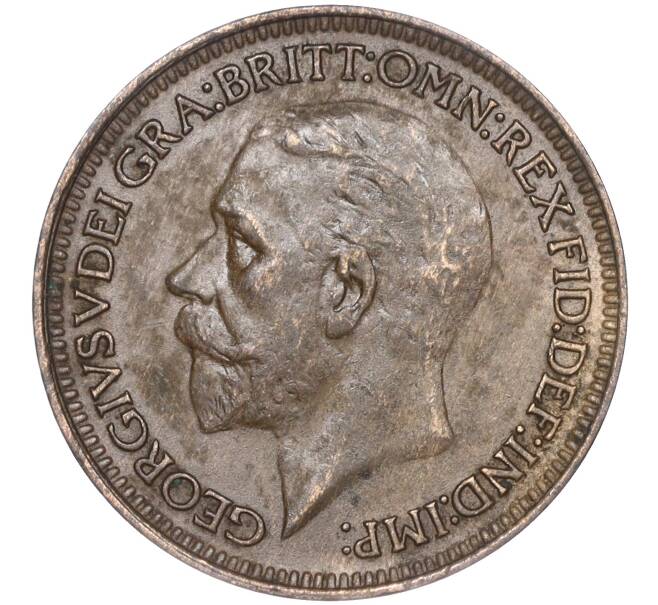 Монета 1 фартинг 1929 года Великобритания (Артикул K27-83101)