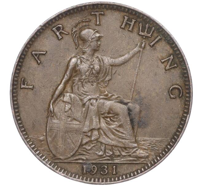 Монета 1 фартинг 1931 года Великобритания (Артикул K27-83113)