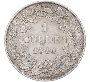 1 гульден 1840 года Бавария — Фото №2