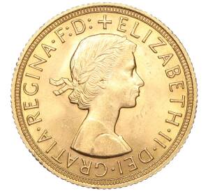 1 соверен 1958 года Великобритания — Фото №2