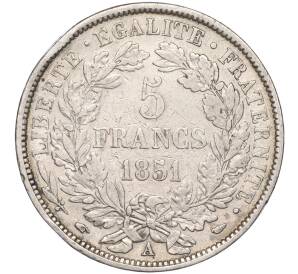 5 франков 1851 года А Франция — Фото №1