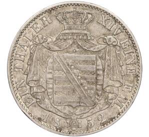 1 талер 1852 года Саксония — Фото №2