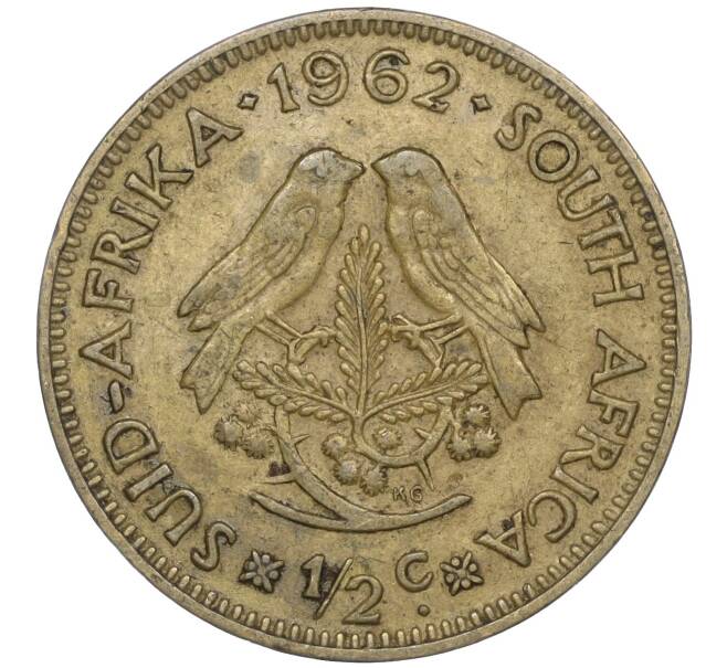 Монета 1/2 цента 1962 года ЮАР (Артикул K27-83345)