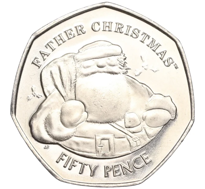 Монета 50 пенсов 2018 года Гибралтар «Рождество» (Артикул M2-61309)