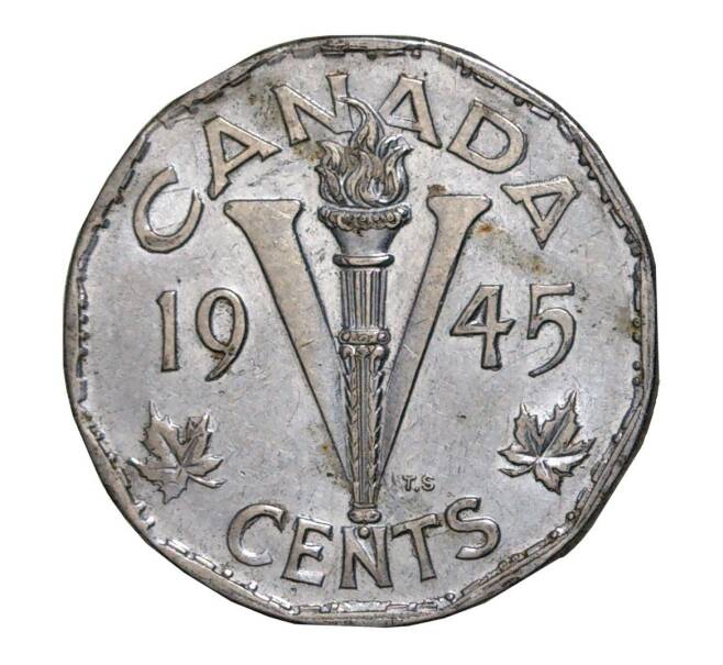 Монета 5 центов 1945 года (Артикул: M2-3239) — Фото №1