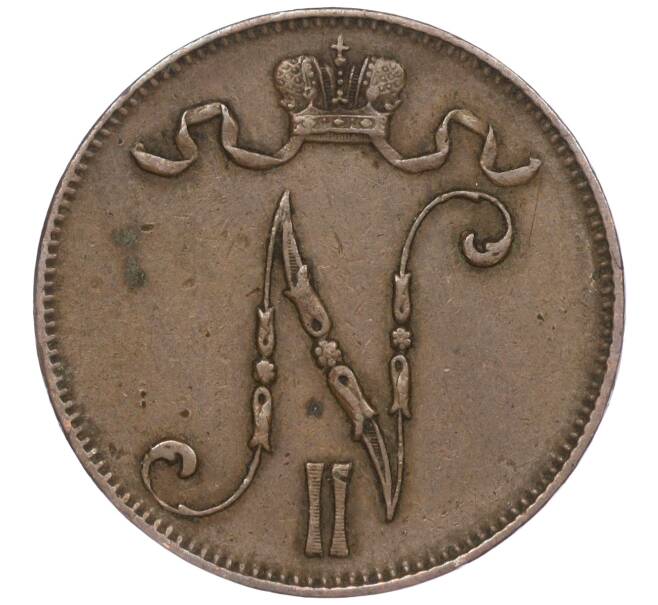 Монета 5 пенни 1901 года Русская Финляндия (Артикул M1-51298)