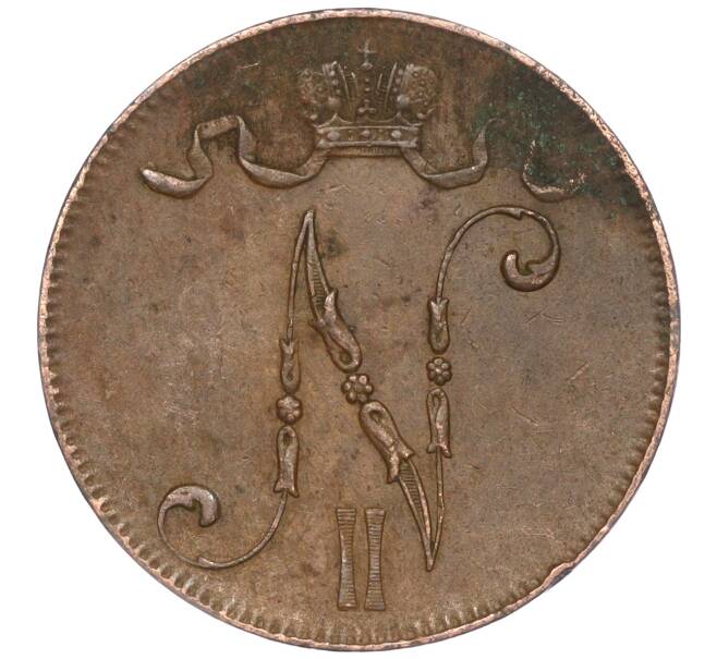 Монета 5 пенни 1901 года Русская Финляндия (Артикул M1-51299)
