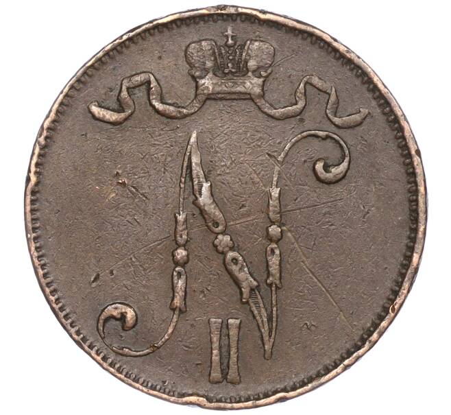 Монета 5 пенни 1901 года Русская Финляндия (Артикул M1-51302)