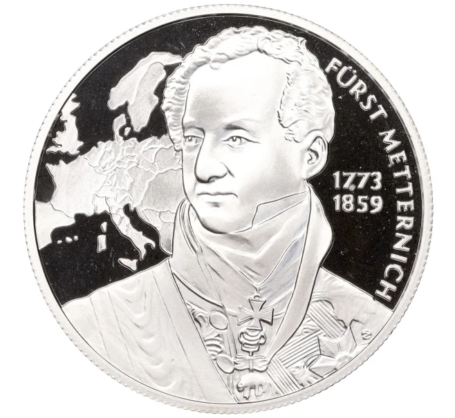 Монета 20 евро 2003 года Австрия «230 лет со дня рождения Клеменса фон Меттерниха» (Артикул M2-61476)