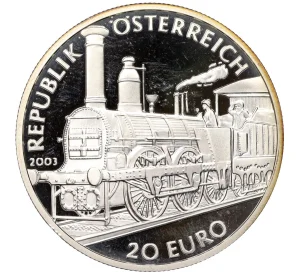 20 евро 2003 года Австрия «230 лет со дня рождения Клеменса фон Меттерниха»