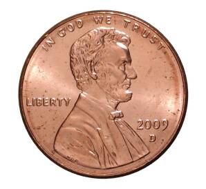 1 цент 2009 года D США 200 лет со дня рождения Авраама Линкольна — Юность в Индиане — Фото №2