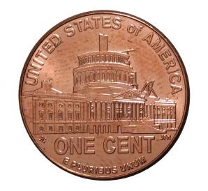 1 цент 2009 года США 200 лет со дня рождения Авраама Линкольна — Президентство в Вашингтоне — Фото №1