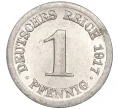 Монета 1 пфенниг 1917 года J Германия (Артикул K27-83511)