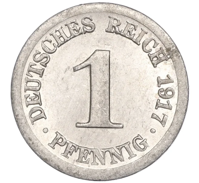 Монета 1 пфенниг 1917 года J Германия (Артикул K27-83511)