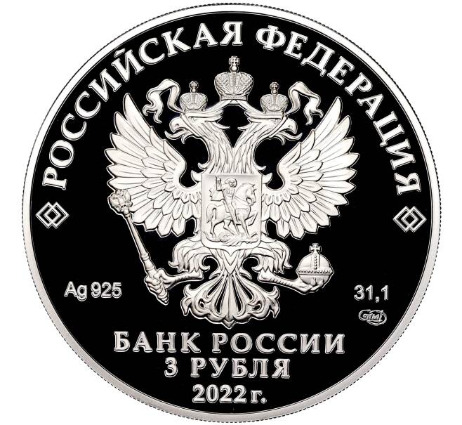 Монета 3 рубля 2022 года СПМД «Российская (Советская) мультипликация — Веселая Карусель (Антошка)» (Артикул M1-48368)