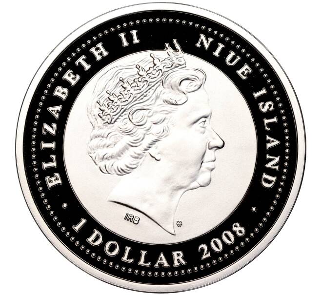 Монета 1 доллар 2008 года Ниуэ «Год быка» (Артикул K11-88691)