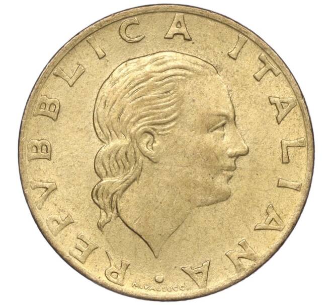 Монета 200 лир 1992 года Италия «Выставка марок в Генуе» (Артикул M2-61605)