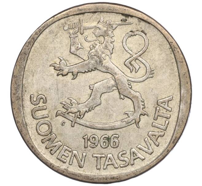 Монета 1 марка 1966 года Финляндия (Артикул M2-61958)