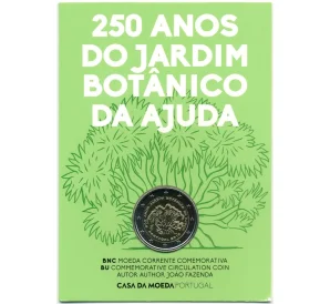 2 евро 2018 года Португалия «250 лет Ботаническому саду в Ажуде» (в блистере)