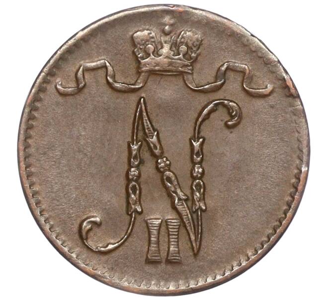 Монета 1 пенни 1900 года Русская Финляндия (Артикул M1-51556)