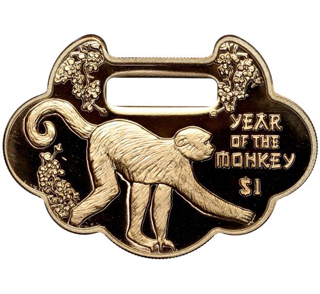 Монета 1 доллар 2016 года Британские Виргинские острова «Год обезьяны» (Артикул M2-62057)