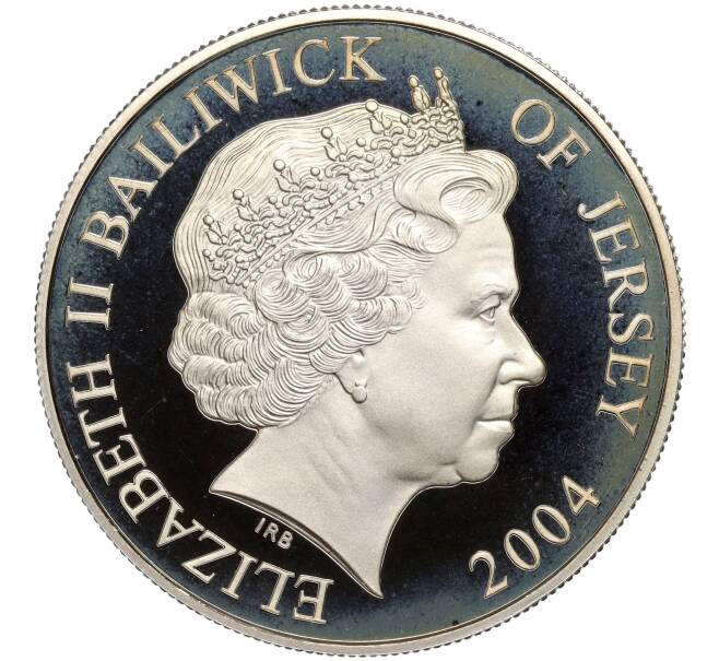 Монета 5 фунтов 2004 года Джерси «60 лет высадке в Нормандии» (Артикул M2-62095)