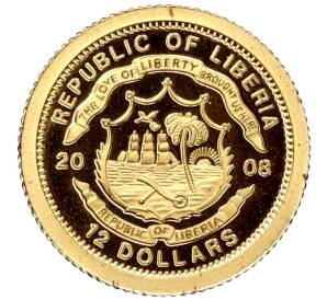 12 долларов 2008 года Либерия «Страны мира — Румыния»