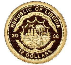 12 долларов 2008 года Либерия «Страны мира — Испания»