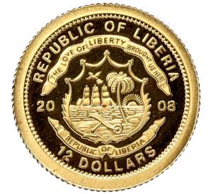 12 долларов 2008 года Либерия «Страны мира — Польша»