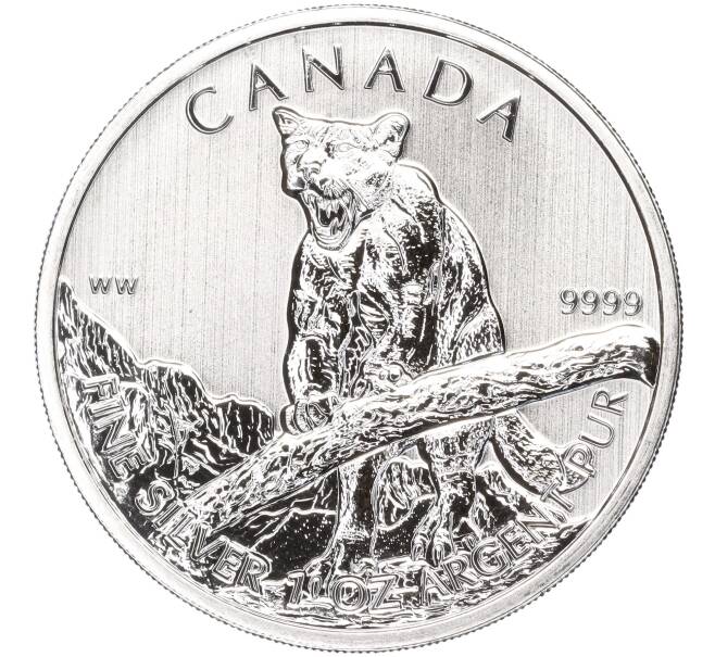 Монета 5 долларов 2012 года Канада «Природа Канады — Пума» (Артикул M2-62226)