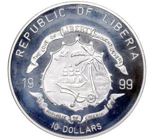 10 долларов 1999 года Либерия «Титаник»