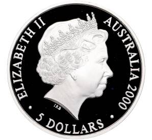 5 долларов 2000 года Австралия «Олимпийские игры 2000 в Сиднее — Кукабара»