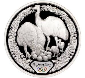 5 долларов 2000 года Австралия «Олимпийские игры 2000 в Сиднее — Эму с птенцами»