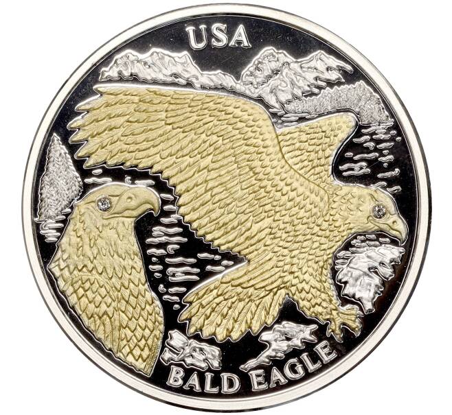 Монета 10 долларов 2004 года Либерия «Белоголовый орлан — США» (Артикул M2-62354)