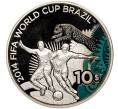 Монета 10 долларов 2012 года Фиджи «Чемпионат Мира по футболу 2014 в Бразилии» (Артикул M2-62360)